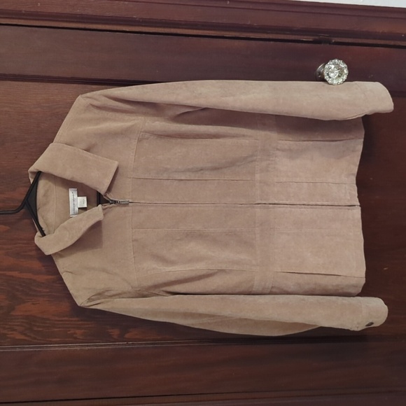 Christopher & Banks Light Brown Zipper Jacket Size Large - Picture 1 of 7